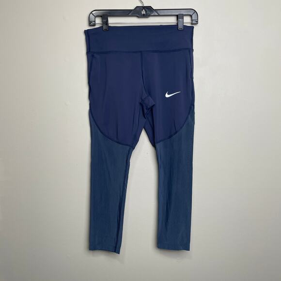 Nike Pants - NIKE Dri-fit Running Yoga Exercise Leggings Drawstring Hidden Pocket Mesh Detail